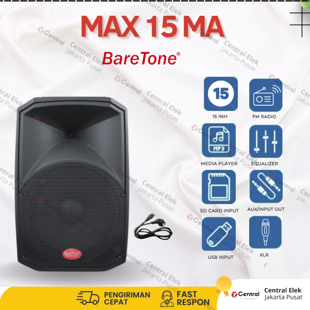 Speaker aktif Baretone max15ma / max 15ma harga 1 unit