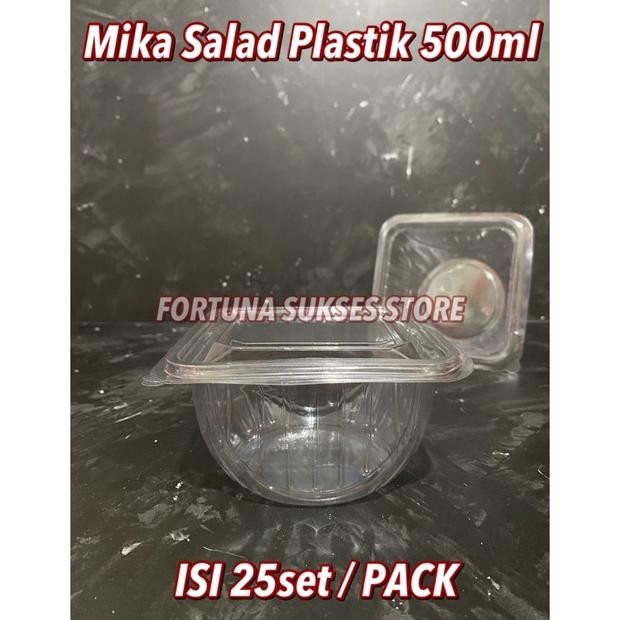 Bisa COD #ISI25SET Mika Plastik 500ml - Mika Salad 500ml - Mika Plastik Buah 500ml - Mika Es Buah - 