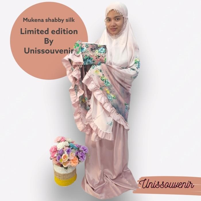 Seperangkat alat sholat/seserahan mahar/seserahan mukena shabby silk lembut premium