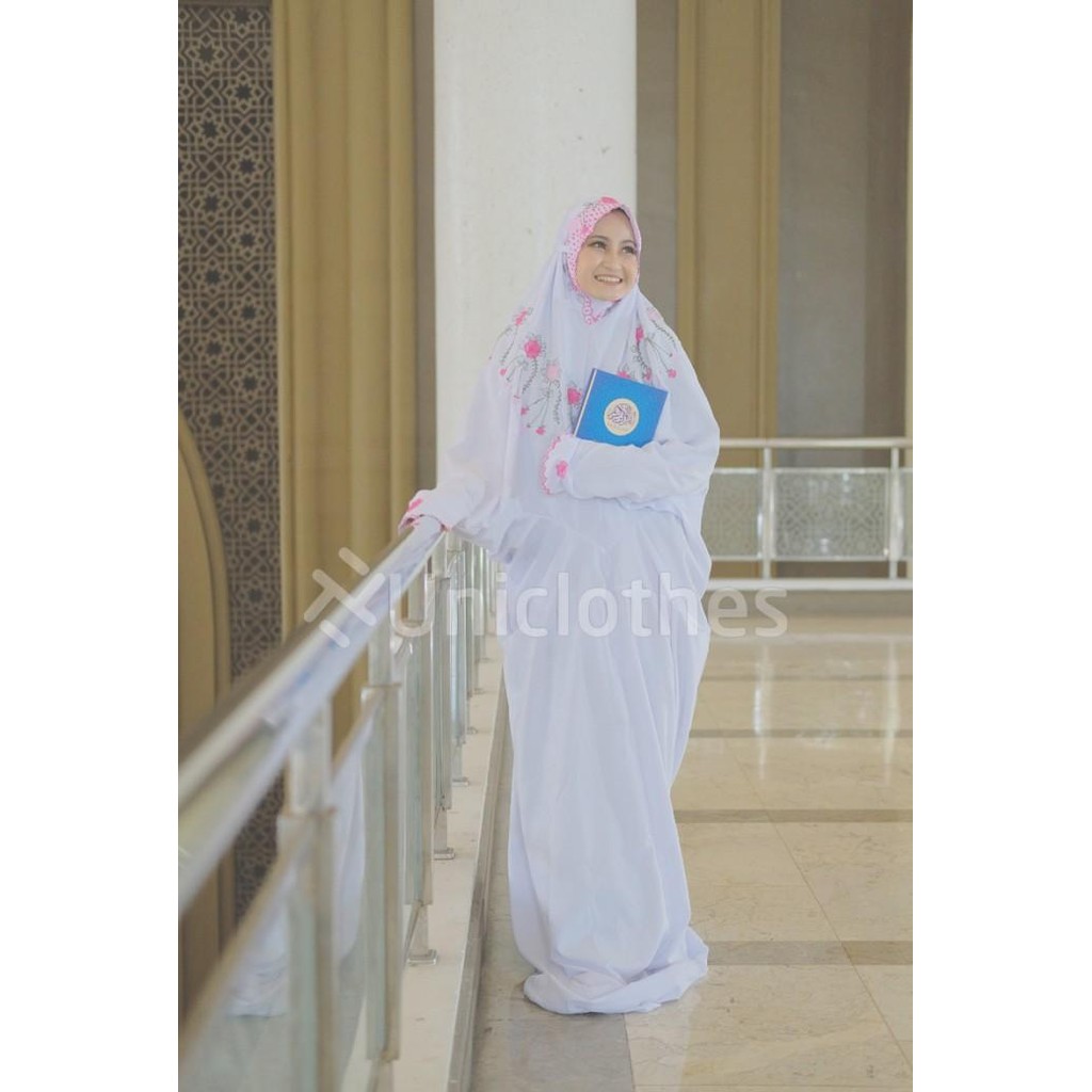 Mukena Dewasa Polino Rukoh Lajuran Dewasa Semi Sutra Terusan Premium lembut premium