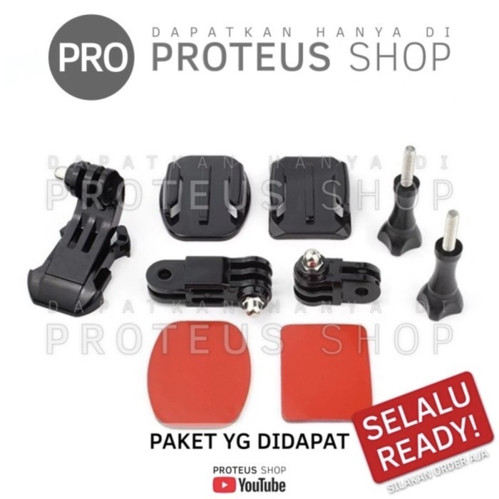Bracket Mount Tempel Helm Motovlog Helmet Kaca Mobil Motor Cam