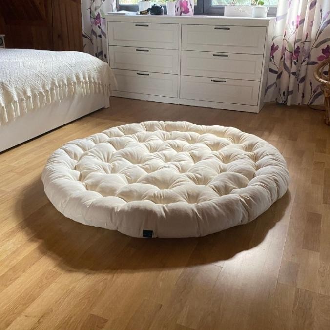 Bantal Alas Duduk Lantai Kursi Sofa Bulat Besar Diameter 70Cm