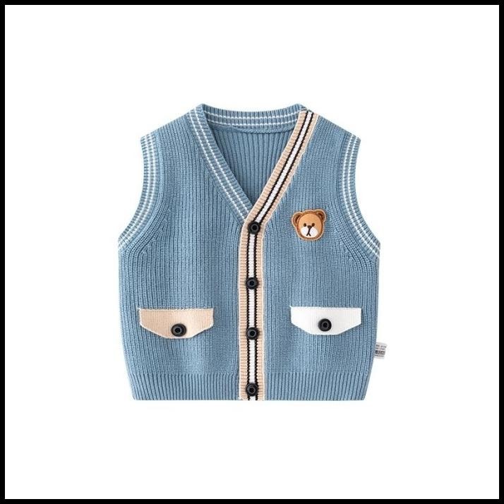 terbaru vest rajut anak laki-laki umur 1-8 tahun/ vest knit anak laki-laki promo