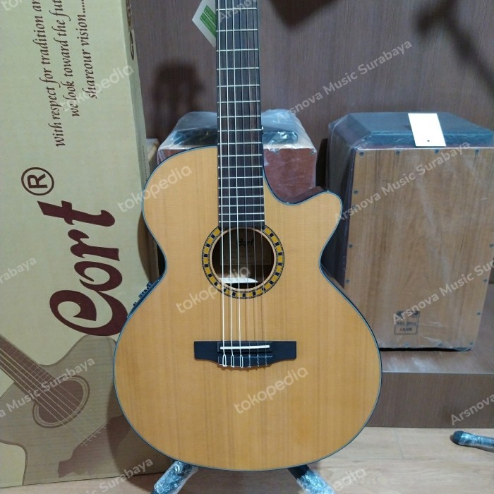 Gitar Akustik Elektrik Nylon / Klasik Cort Cec-7 Nat