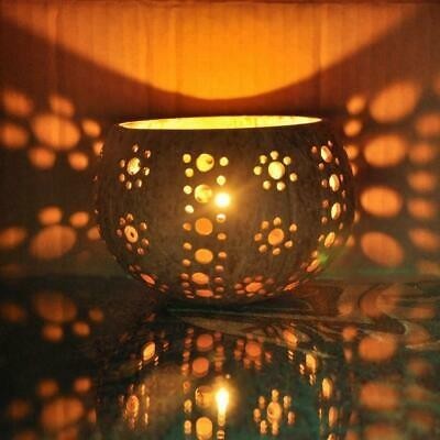 PRODUK TERBATAS lampu hias unik, kerajinan batok kelapa