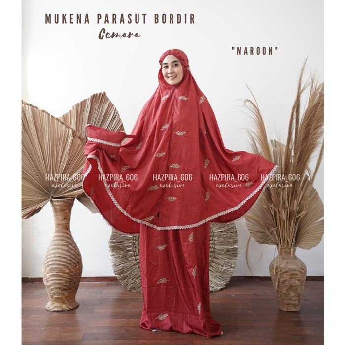 MUKENA PARASUT PREMIUM MUKENA TRAVELING MUKENA BORDIR JUMBO lembut premium