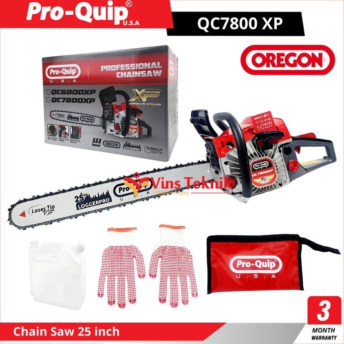 Gergaji kayu pohon chainsaw chain saw 25inch Proquip QC7800X QC7800