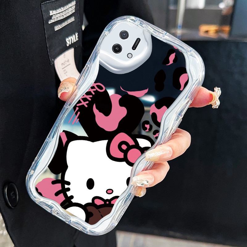 Casing Hp Untuk OPPO A16K OPPO A16E Case Casing Drop Red Cat silikon HP Softcase Kasing cermin Cesin