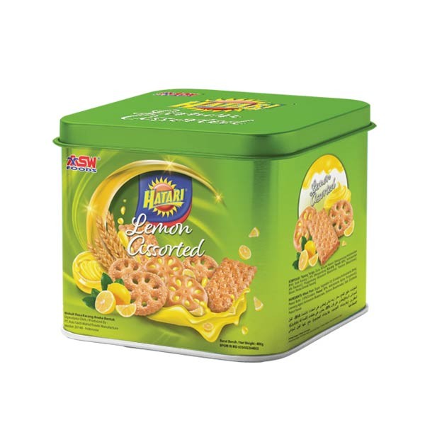 

ASW HATARI BISCUIT LEMON ASST TIN 350 GR