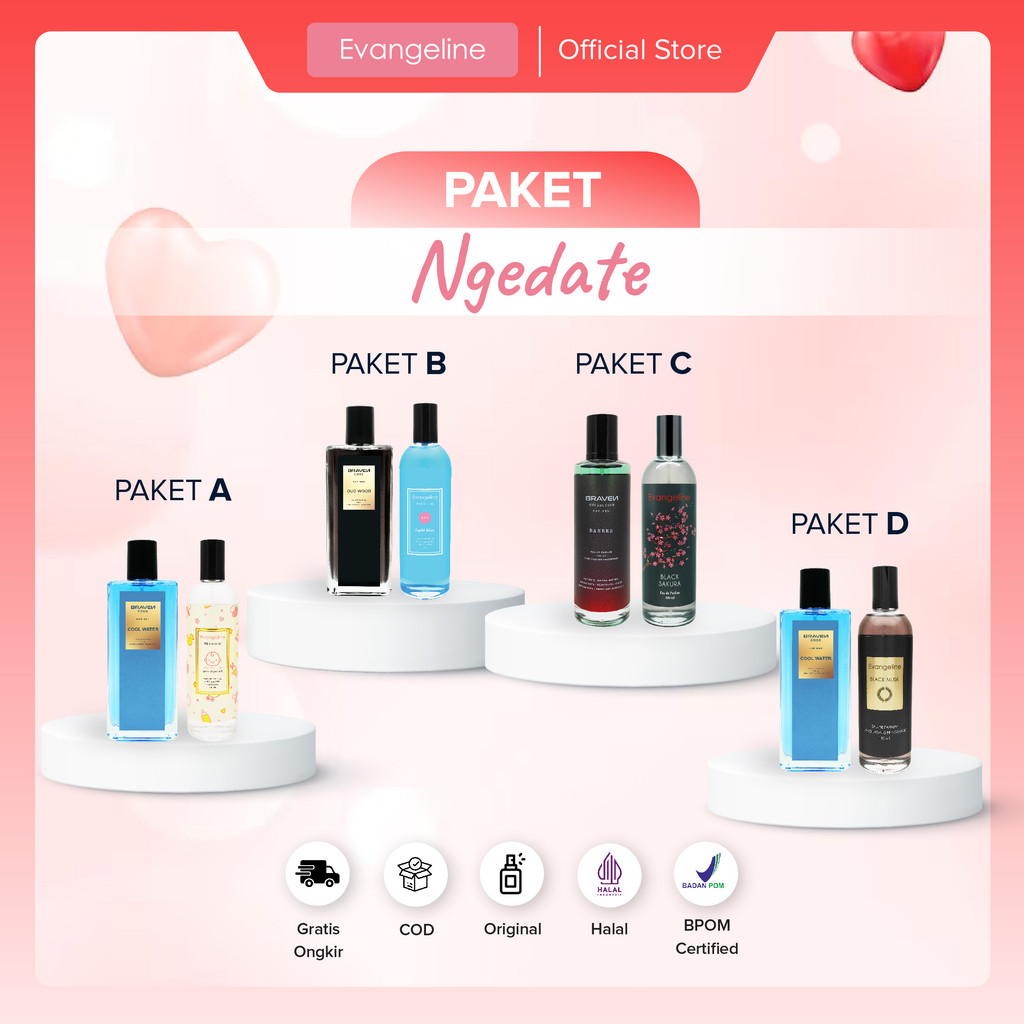Evangeline Paket Parfum Ngedate | Parfum EDP 100ML Parfum Cewek parfum Cowok