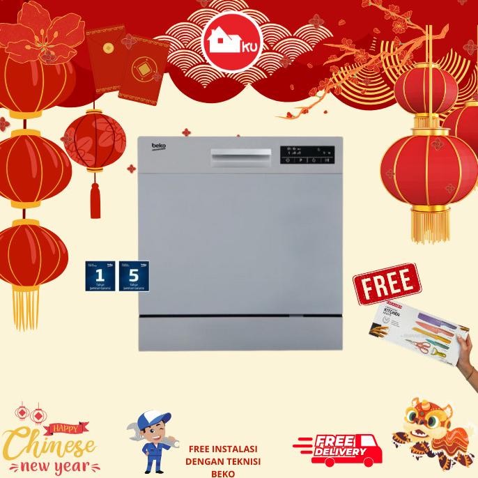 Beko Dishwasher Dtc36810S Mesin Cuci Piring