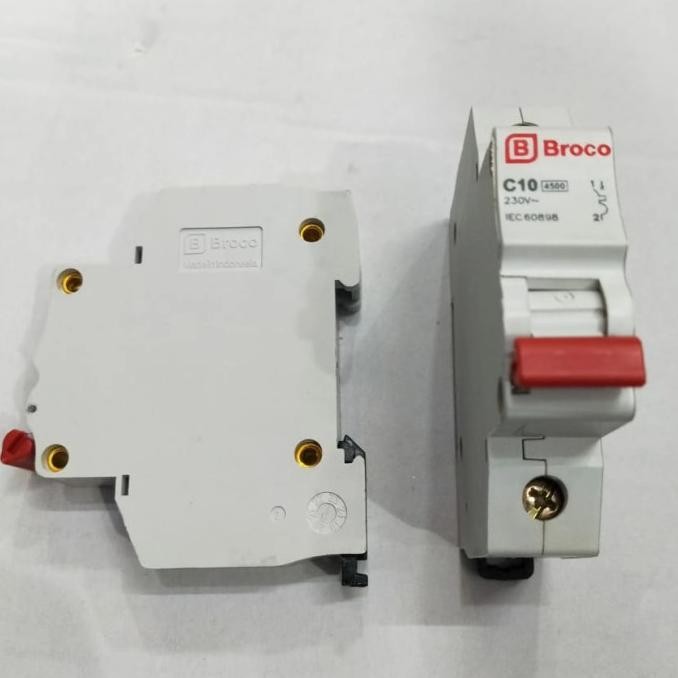 terbaru mcb broco 10 a pemutus arus 1 phase 10 ampere sni/mcb broco 10 a