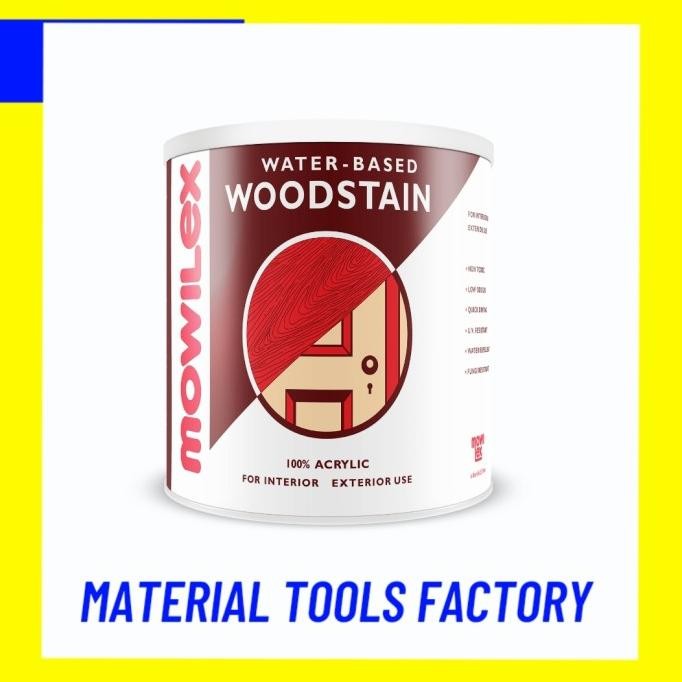 Baru Wood Stain Mowilex 1Kg Plitur Water Based Eksterior - Cat Kayu