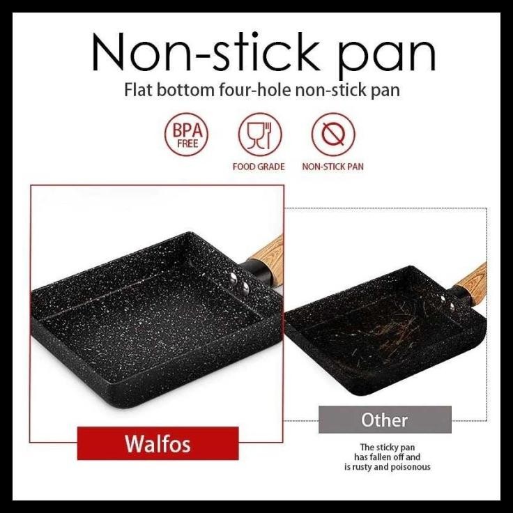 terbaru  kwali kuali wajan penggorengan panggang frying wok pan kotak bahan keramik granit tebal ant