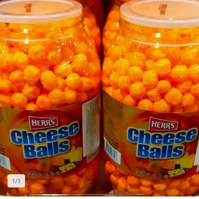 

NOS HERRS CHEESE BALLS BARREL 482GR CIKI KEJU SNACK