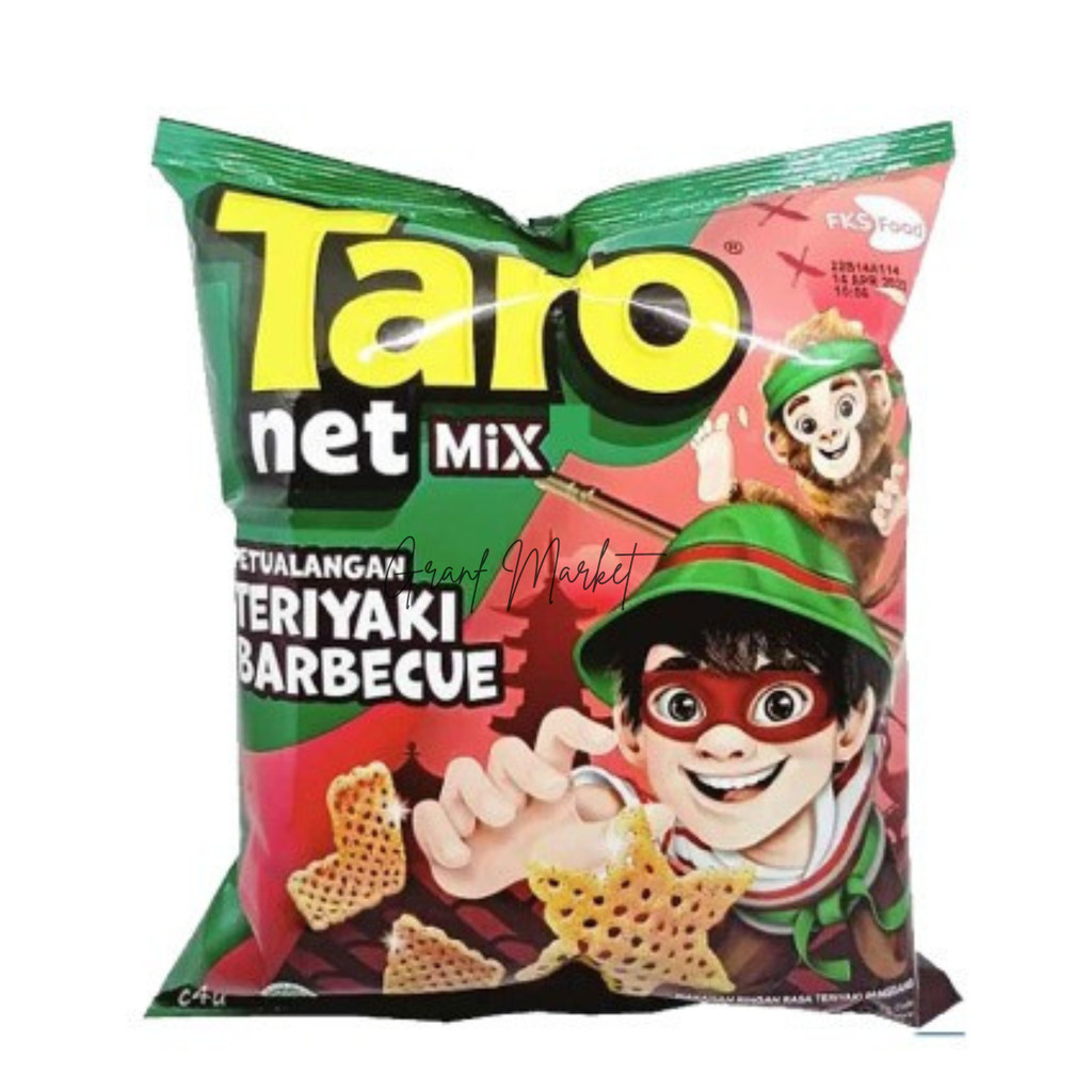 

Taro Net Teriyaki Family Pack 65g Taro Net Mix Teriyaki Barbecue 65 gram Snack taro