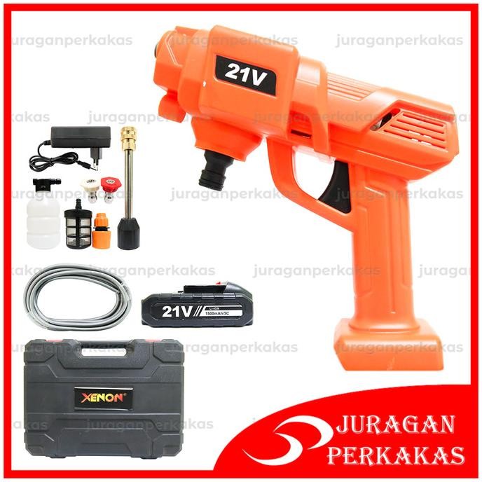 Xenon Cordless Jet Cleaner 21V Mesin Cuci Steam Motor Mobil Baterai