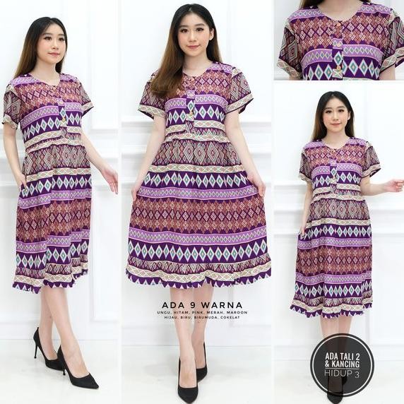 KLO Daster Baju Tidur Batik Ibu Anak 1 2 3 4 tahun Lengan Pendek Wajik