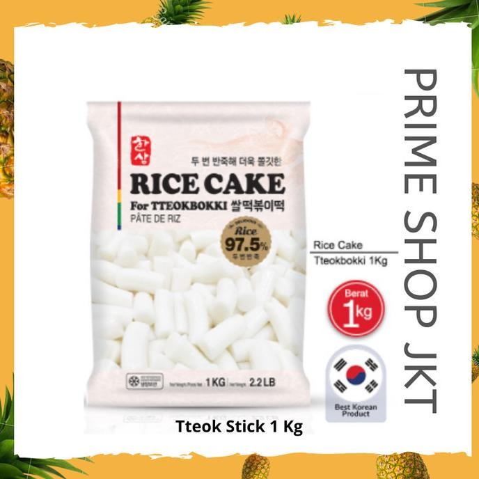 

trius tteokbokki kue beras korea 1kg rice cake topokki stick no bumbu