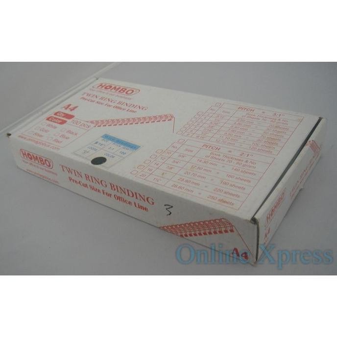 

RUBYSU SPIRAL KAWAT / RING KAWAT / TWIN RING A4 5/16" 34 LOOPS HOMBO (1 BOX)