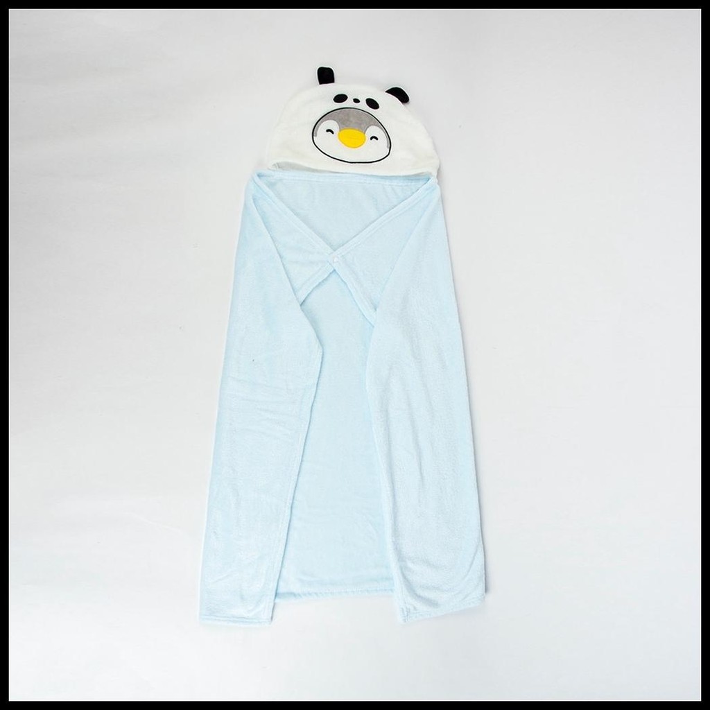 Promo Miniso Selimut Hooded Blanket Selimut Dengan Topi With Hat Selimut Dan Bantal Karakter Office 