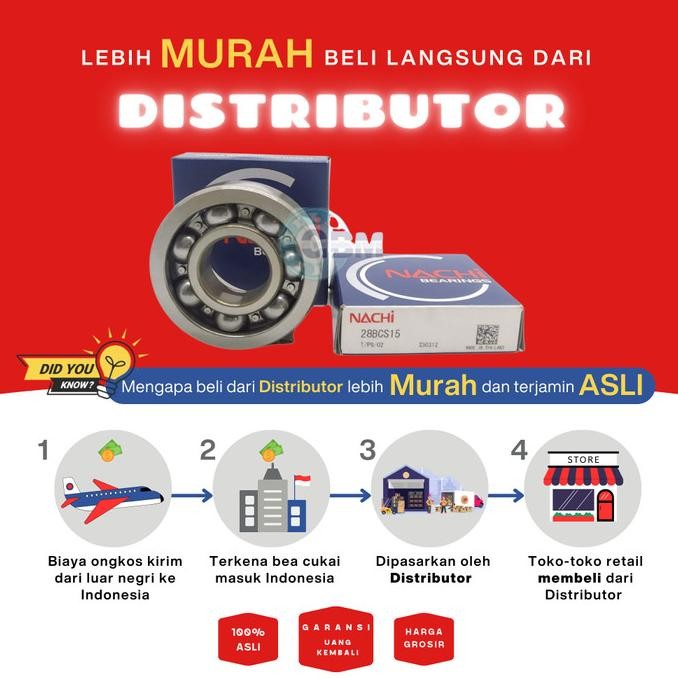 BEST BEARING LAHER KRUK AS BESAR MOTOR TIGER MEGA PRO GL PRO NEO 28 BCS 15 NACHI ORIGINAL