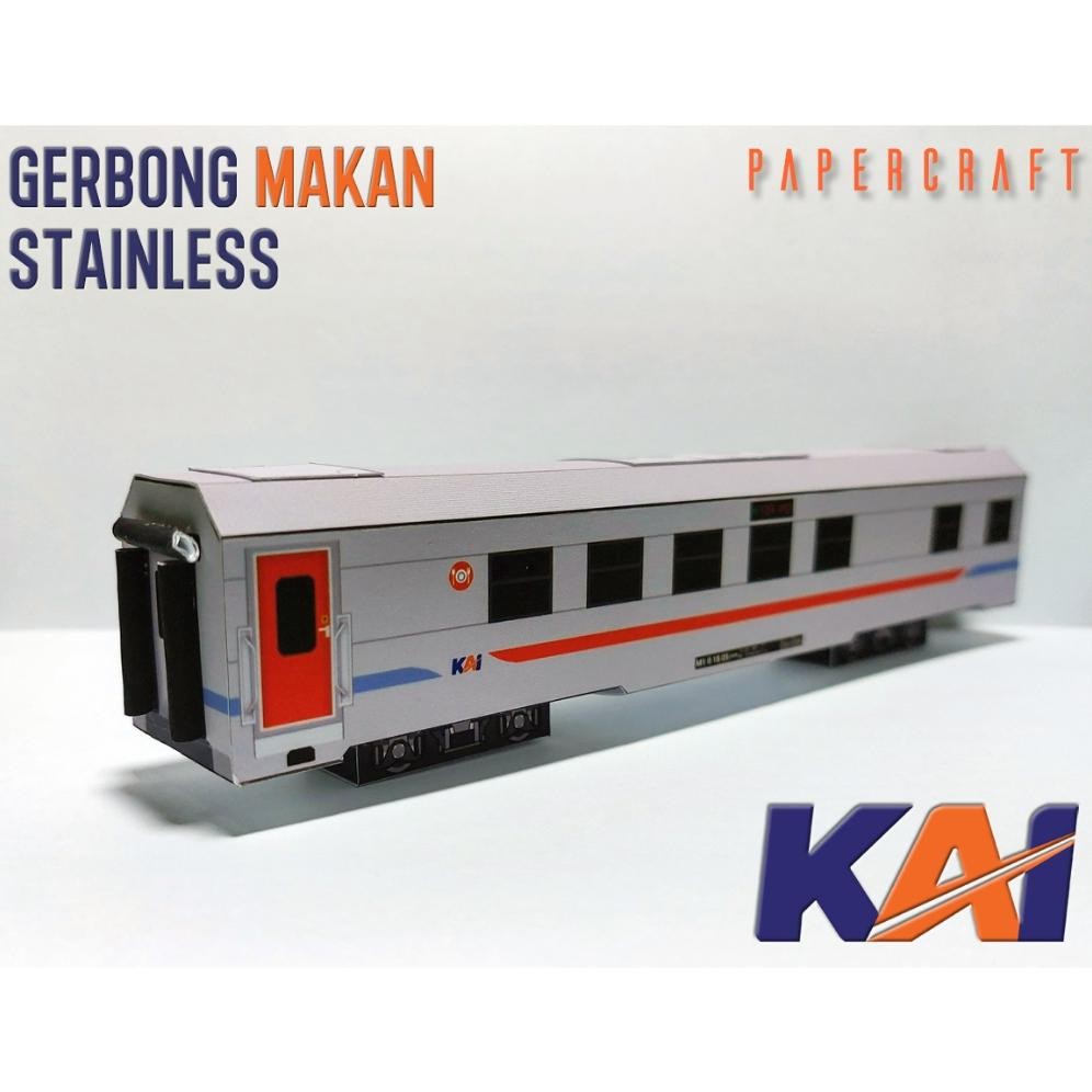 sd-67 3D Papercraft Kereta Api Indonesia Lokomotif CC 206 Pola Kertas DIY Hemat