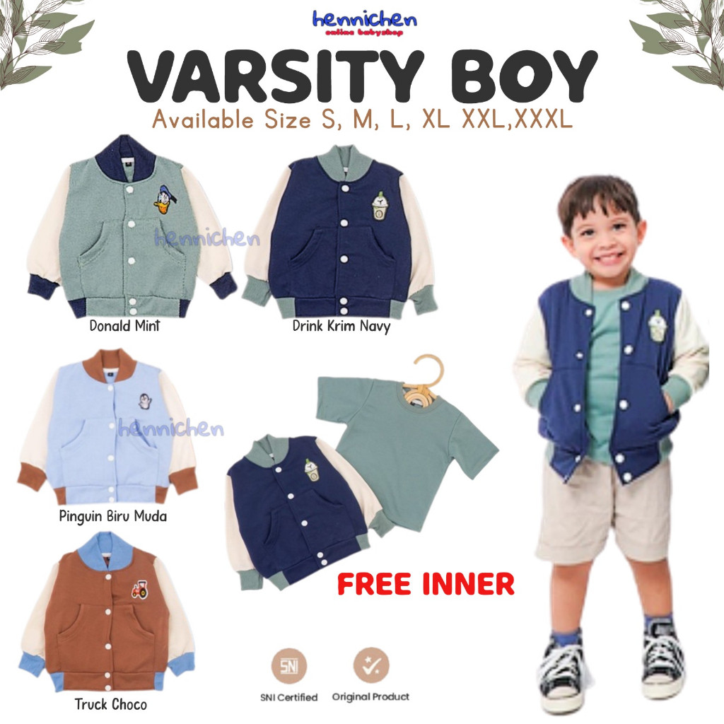Terbaru Tobeli Kids Jacket Varsity Boy Jaket Anak Laki-Laki Jaket Anak Fashion Anak Laki-Laki 1-10
