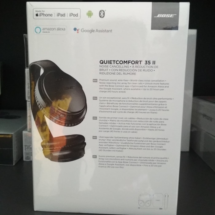 Bose QC35 II QuietComfort 35 II - Headphone Over-Ear Wireless Hitam dan Perak