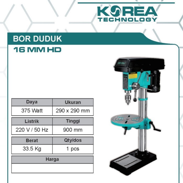 NRT-PRO Bor Duduk 16 mm - Bench Dril 16mm