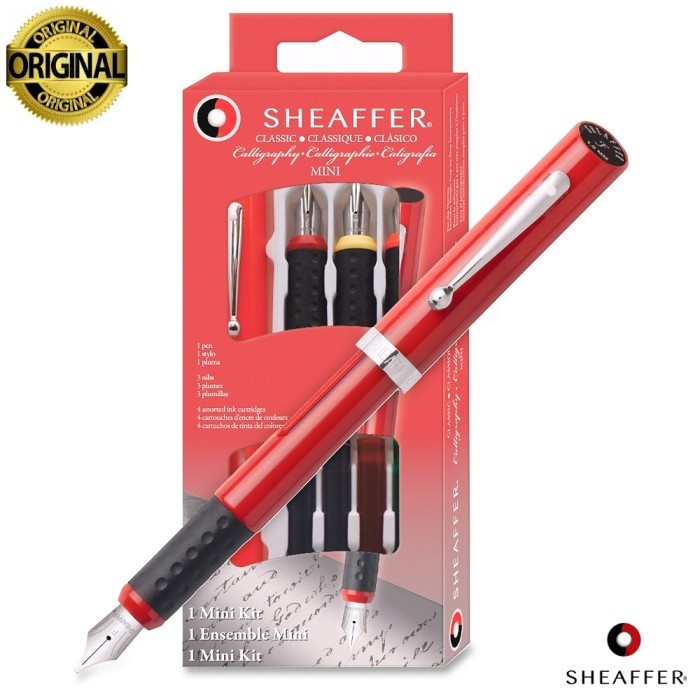 

TERBARU Sheaffer Calligraphy Mini Set Red Trim Special Gift 73400 PROMO!