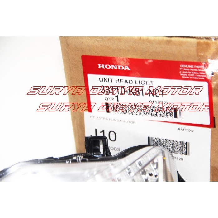 Reflektor Lampu Depan Head Lamp Beat Fi F1 Esp 2017 Original Honda