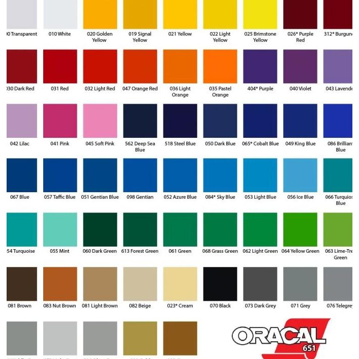 Sticker Oracal 651 Doff/ Matt