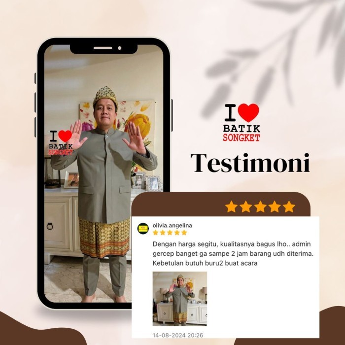 songket pria rumpak kain sarung adat palembang lakilaki melayu tenun