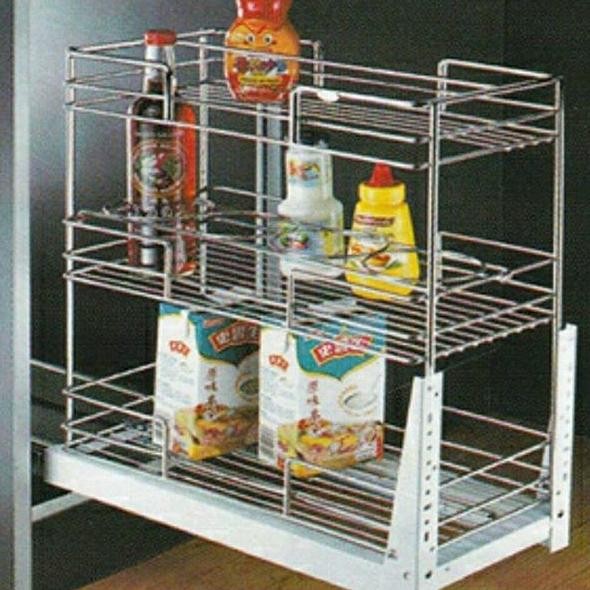 Rak bumbu / rak botol ( stainlis ) WW 023 D