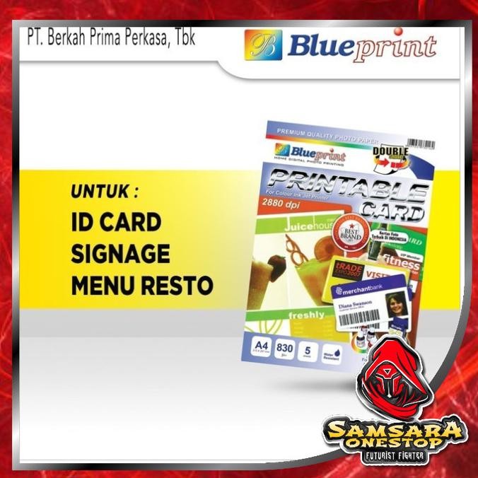 

Printable Card White / Id Card White Blueprint A4