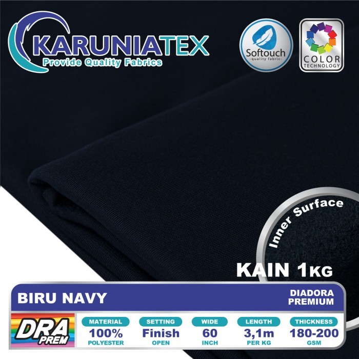 

Kain Diadora Premium Biru Navy Karunia Textile