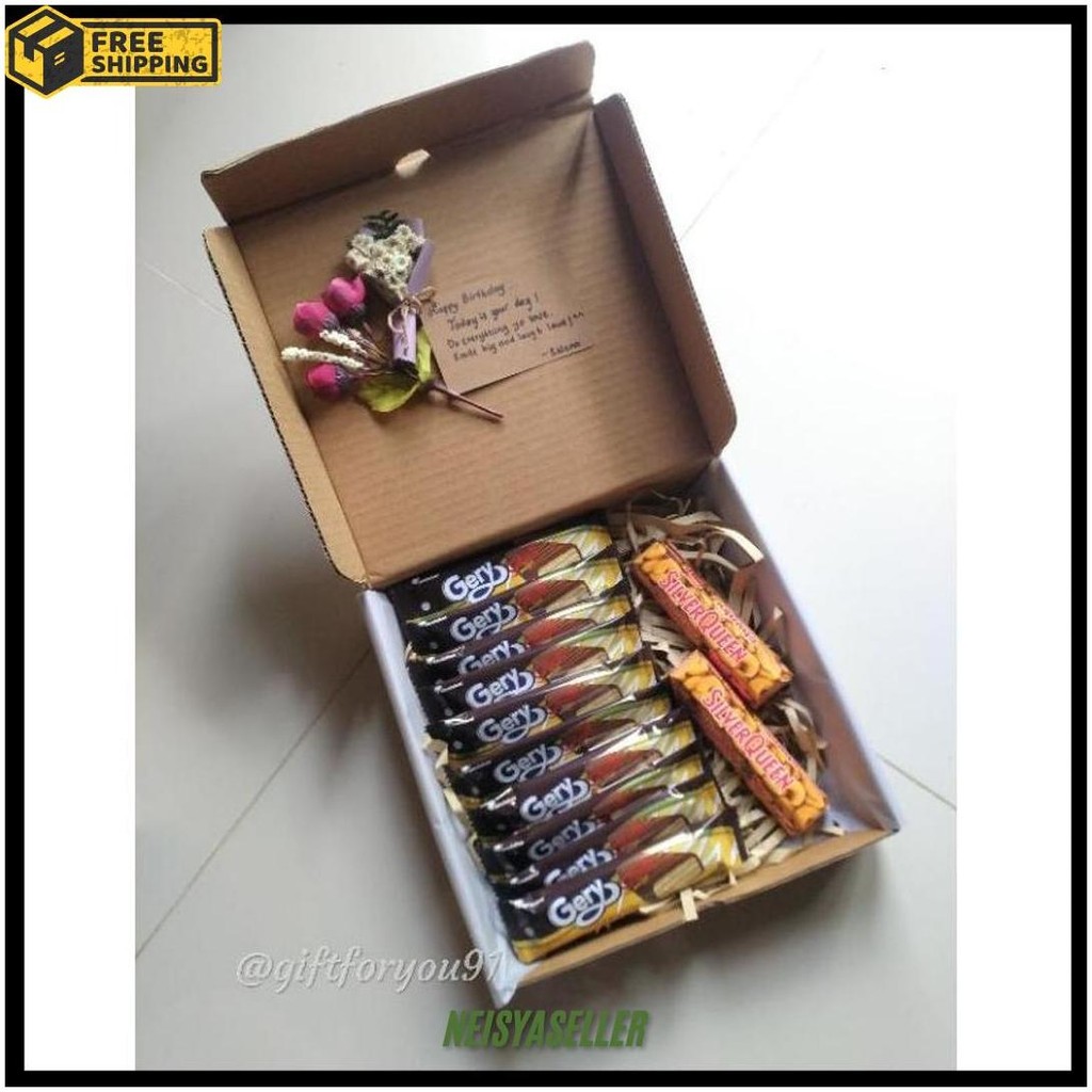 

Snack Box (Coklat Edition)/Hampers Box/Hampers Snack/Hadiah Wisuda/Hadiah Ulang Tahun Cod