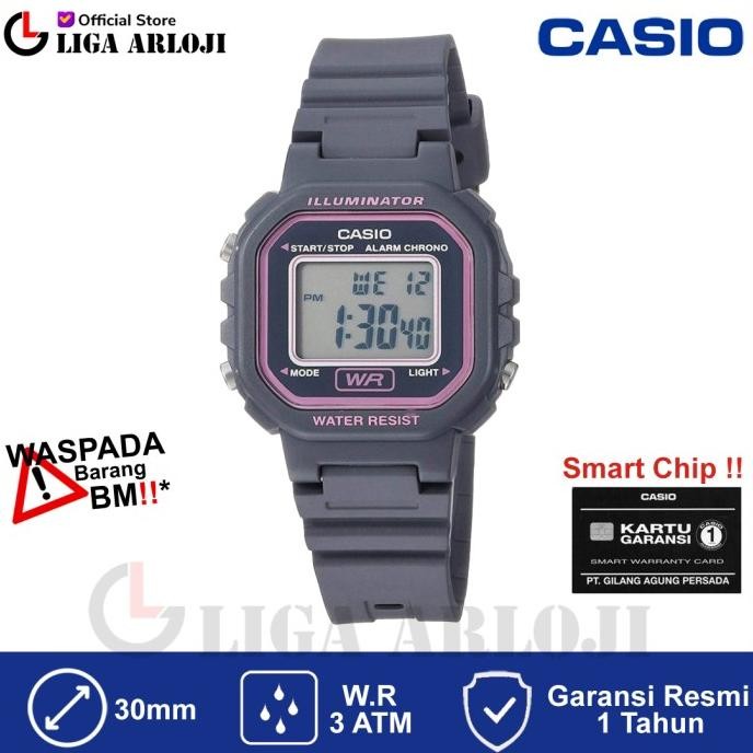 Casio La-20Wh-8Adf - Jam Tangan Wanita - Mini Size - Abu-Abu La20Wh