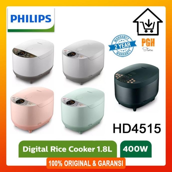 (Harga Promo) Philips Magic Com Rice Cooker Digital Hd4515/33 Hd4515