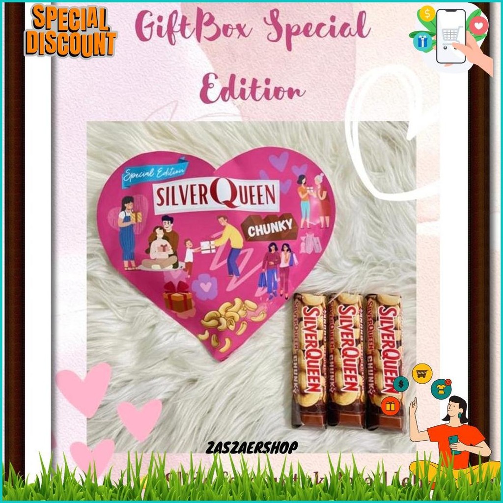 

Giftbox Special Love Edition // Silverqueen Dairymilk // Valentine Birthday Wedding Ulangtahun Anniversary Terlaris