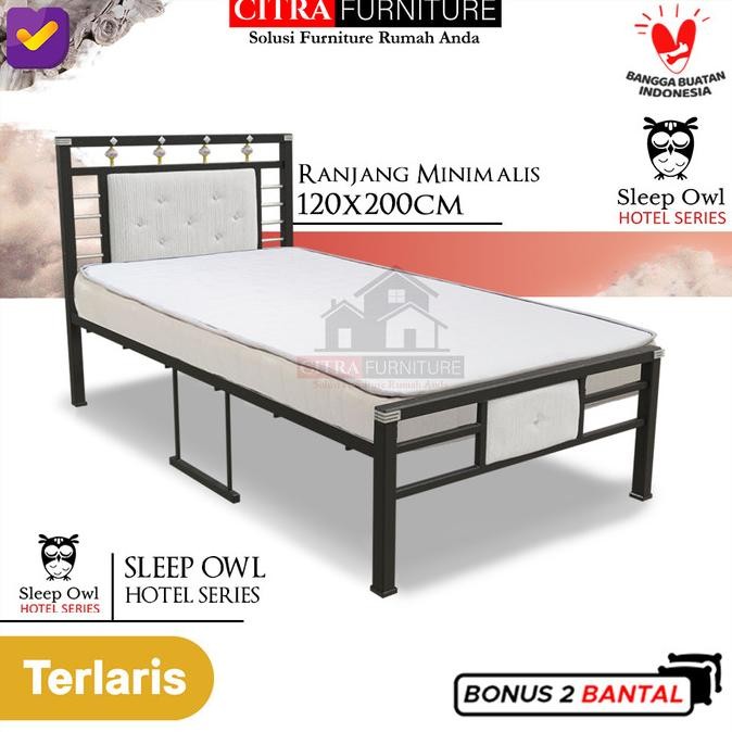 Ranjang Besi Minimalis 120X200