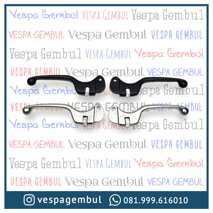 handle SIP sport adjustable original black/polished semua vespa klasik