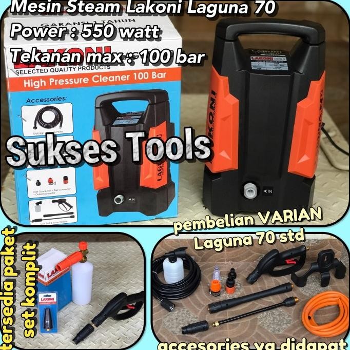 Laguna 70 + Nozzle Cuci Snow Wash Mesin Steam Lakoni Jet Cleaner
