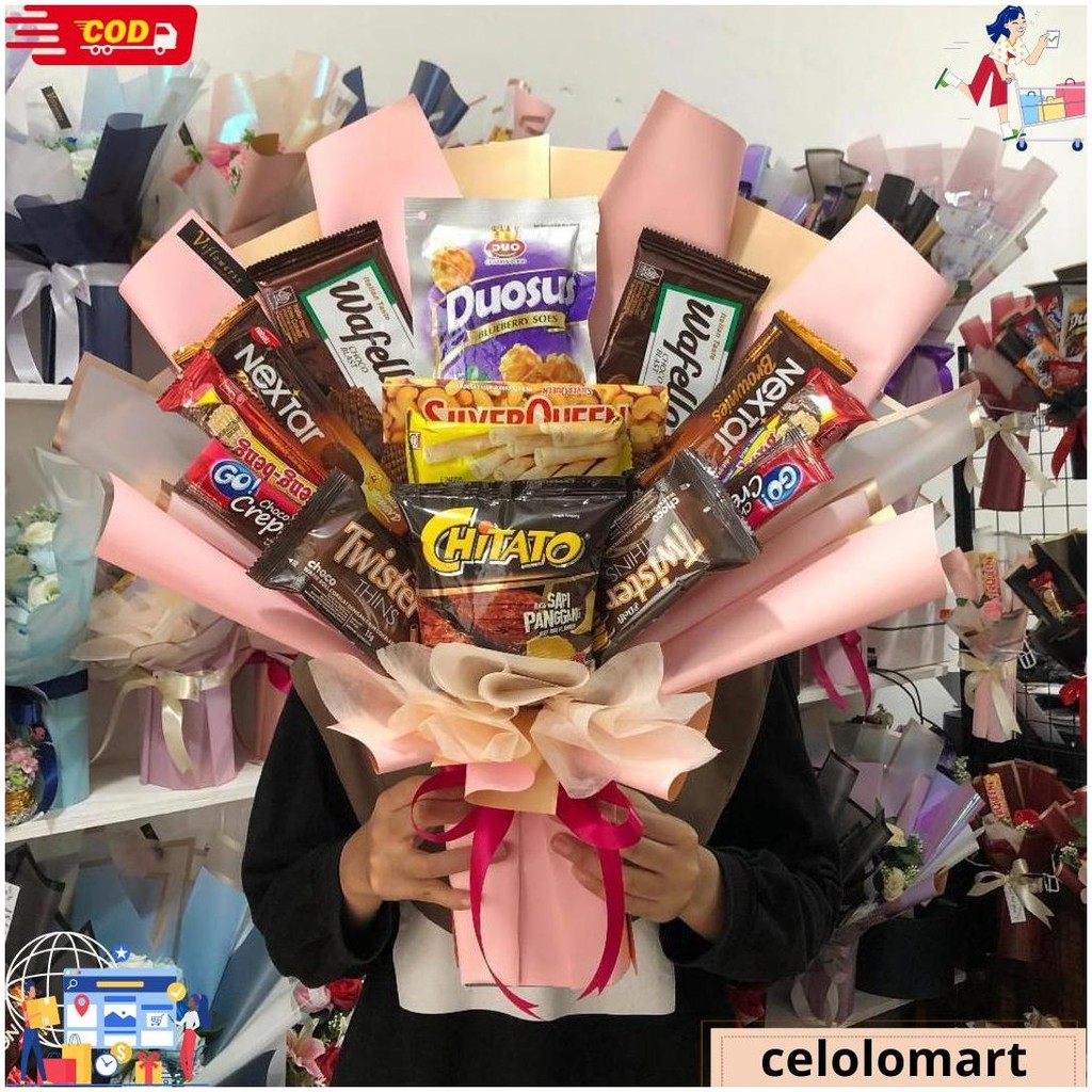 

Buket Snack Bandung / Buket Snack Wisuda / Buket Wisuda Snack / Buket Snack Murah Bisa Cod