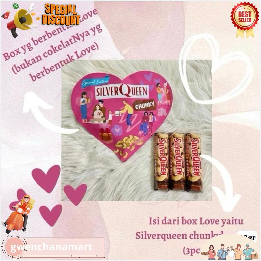 

Giftbox Special Love Edition // Dairymilk Silverqueen // Valentine Ulangtahun Wedding Anniversary Siap Kirim