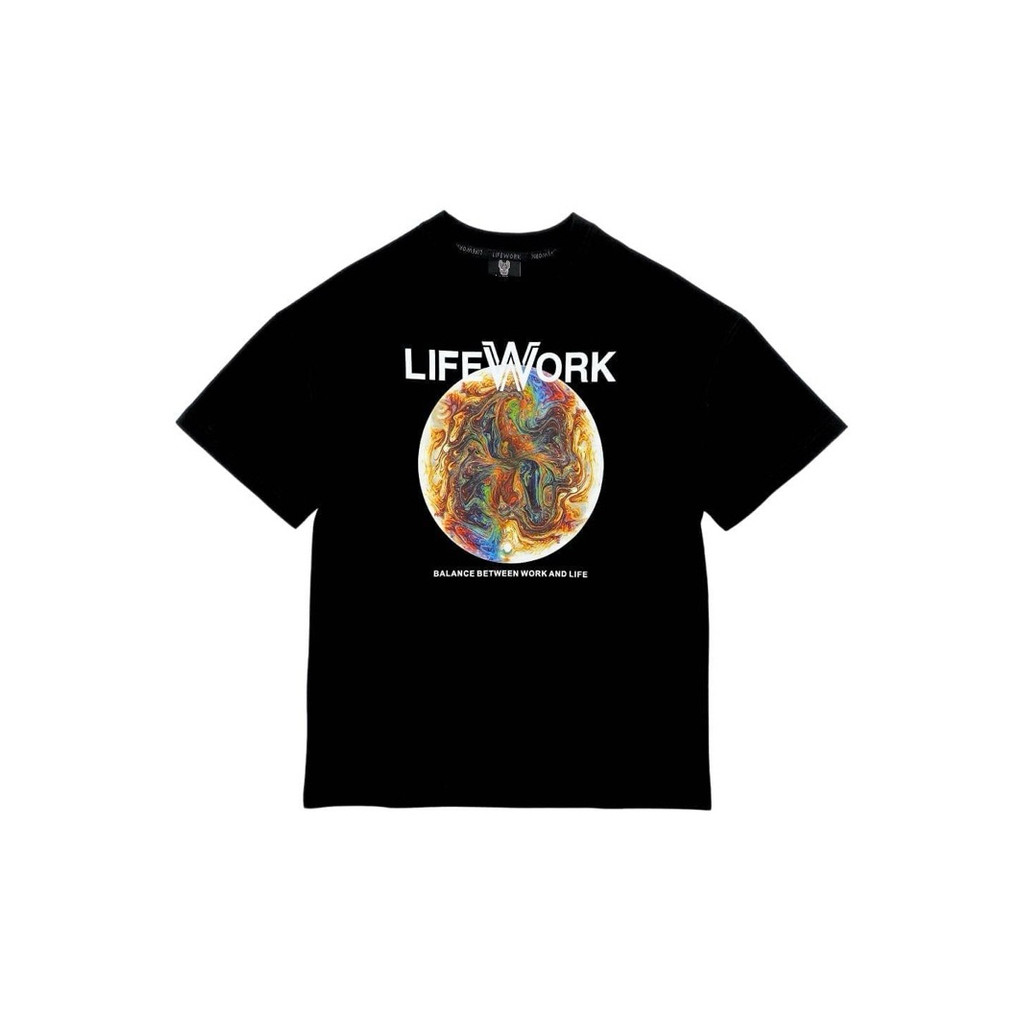 Tshirt Lifework Planet Logo Short Sleeve Black