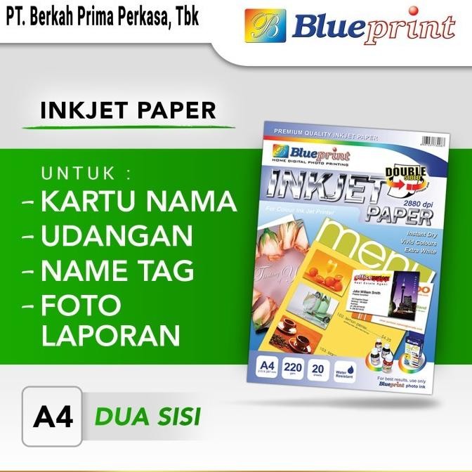 

Buy New Kertas Matte , Double Side Inkjet Paper Blueprint A4 220 Gsm - 20 Lbr Neo