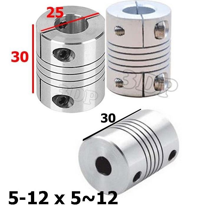 Order Sekarang Flexible Coupling (Body25X30Mm) Bore: 8~10Mm X 8~12Mm Neo