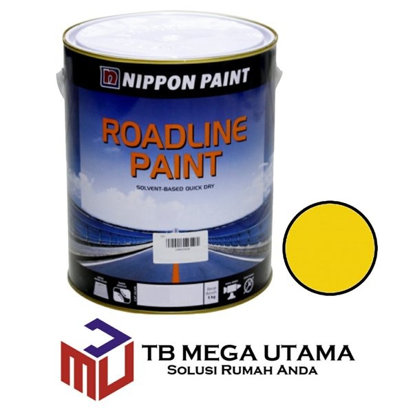 Nippon Roadline Paint 5 Kg Yellow Cat Marka Jalan Trotoar Warna Kuning